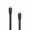 Sbox HDMI-HDMI 1.4 plochý kábel M/M 1,5 m HDMI-FLAT-15B čierny