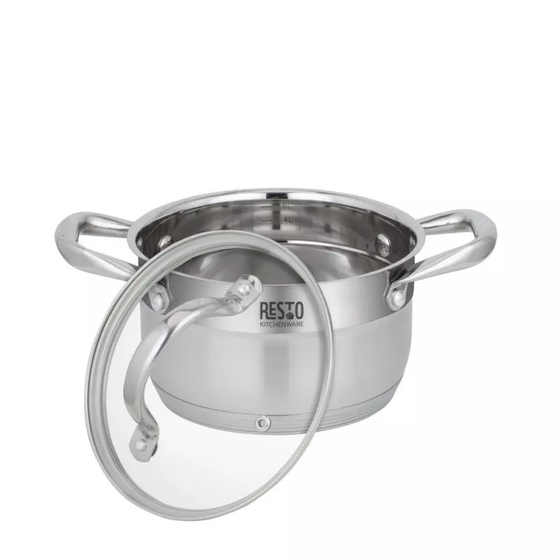 Okrúhly nerezový hrniec Resto Kitchenware Libra 1,9 L
