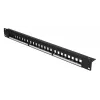 Patch panel Extralink 24-port U/UTP (UTP) modulárny, 1U, čierny, šírka 482,6 mm