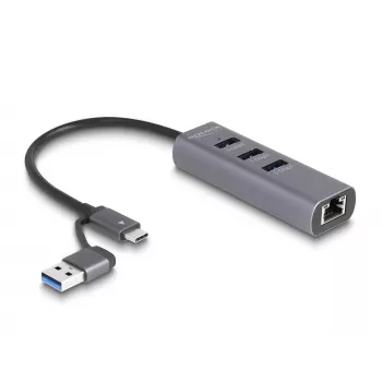 DeLOCK 64282 dokovacia stanica pre notebook a port replikátor káblový USB 3.2 Gen 1 (3.1 Gen 1) Type-C sivá (64282)