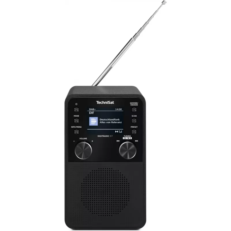 Digitálne rádio TECHNISAT DigitRadio 317 — čierne, príjem FM a DAB+