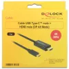Videokábel adaptér DeLOCK 85260 USB Type-C HDMI 3 m čierny