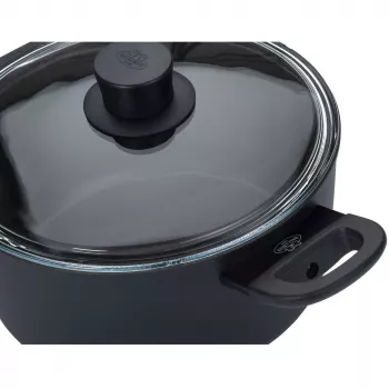 Hrniec BALLARINI 75002-920-0 okrúhly čierny hliník 20 cm