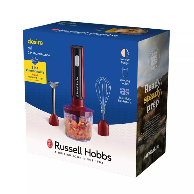 Russell Hobbs 27140-56 mixér 1 L prenosný mixér 500 W čierna, červená, transparentná