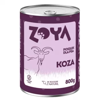 Mokré krmivo pre psov ZOYA koza 800 g konzerva – kompletné krmivo pre dospelé psy s kozím mäsom