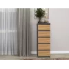 Komoda Top e Shop W5 ANT/ART, 5 zásuviek, antracit/dub, drevotrieska