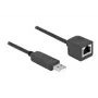 Sériový spojovací kábel DeLOCK 64163 USB 2.0 Type-A na RS-232 RJ45 50 cm čierny