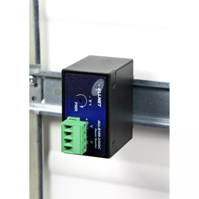 DC-DC Power Booster ALLNET ALL-B100-24VDC: 24VDC vstup na 48–55VDC výstup, až do 95W
