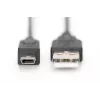 ASM AK-300130-030-S ASSMANN kábel USB 2.0 HighSpeed Canon USB A/miniUSB B (5pin) M/M čierny 3m