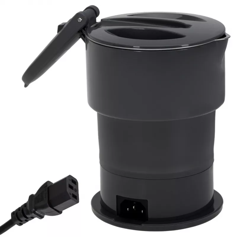 Elektrická rýchlovarná kanvica Adler AD 1377G, objem 0,6 L, 600 W, sivá, plast/silikón/nerez