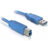 DeLOCK 82581 kábel USB 3.0, USB-A samec na USB-B samec, 3 m, modrý