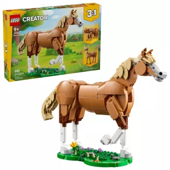 Stavebná hračka LEGO Creator 3-in-1 Nádherný kôň 31166 – 685 dielov, od 9 rokov, veľkosť modelu 80×240×230 mm