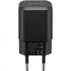 Nástenná nabíjačka GOOBAY 75333 — univerzálna AC-USB-C nabíjačka do interiéru, 2x USB-C, 35 W, čierna