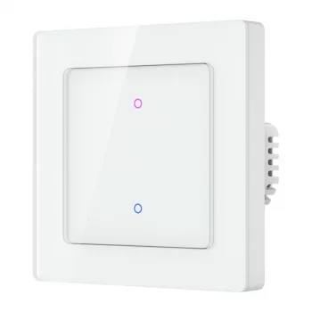Nástenný WiFi dotykový vypínač svetla Avatto TS20-EU-W2 — 2-násobný, biela