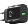 USB nabíjačka usams USA001629 25W 1×USB-C + 1×USB-A rýchle nabíjanie