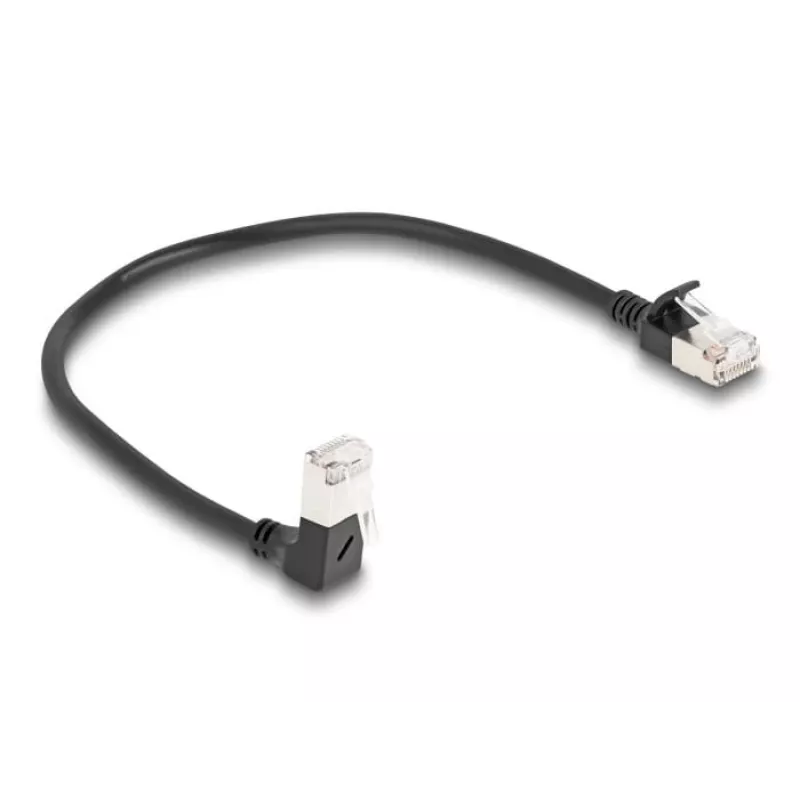 Sieťový kábel DeLOCK RJ45 Cat.6A 0,25 m čierny