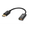 Káblový adaptér DisplayPort na HDMI IBOX iadp4k — DisplayPort (konektor samec) na HDMI (konektor samica), rovný konektor, podpora 4K, strieborný
