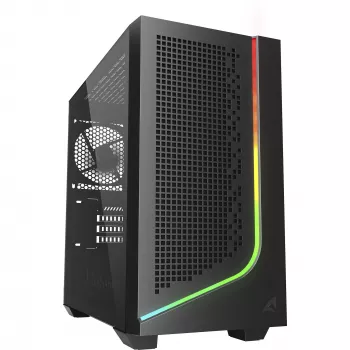 PC skriňa Sharkoon J1000 ARGB mATX — Mid-Tower Micro-ATX skriňa s ARGB osvetlením