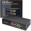 Ethernet switch QOLTEC 52297 PoE RJ45 s PoE uplink a SFP portom
