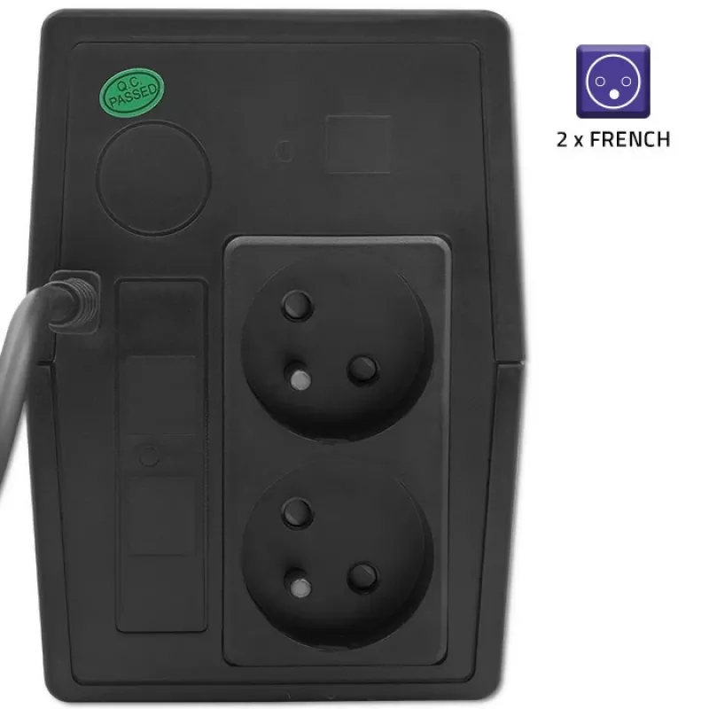 Qoltec 53774 UPS (záložný zdroj) Line-Interactive 1 kVA 600 W 1 AC výstup