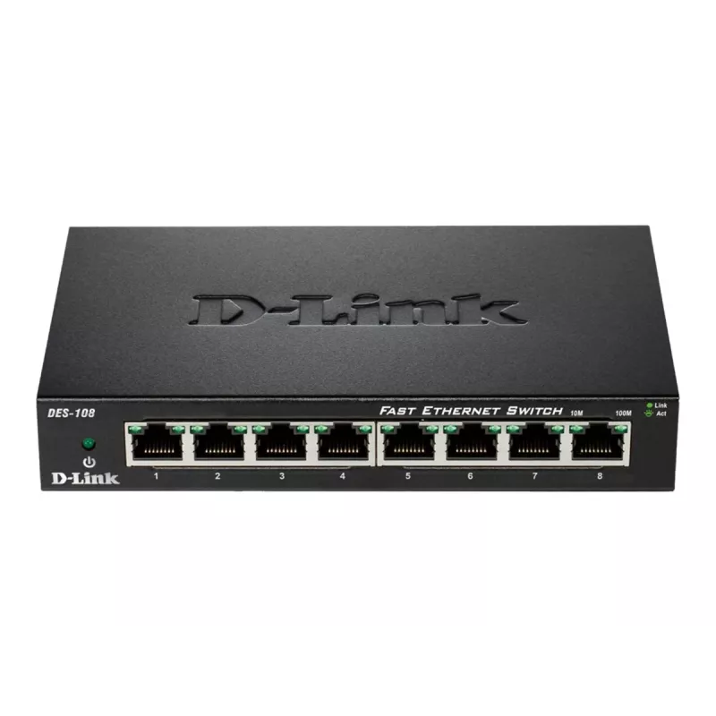 D-Link DES-108 čierny