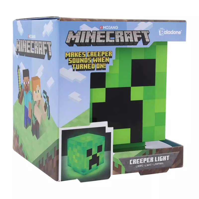Paladone Minecraft Creeper 3D dizajnové svetlo PP6595MCFV3 — stolná/závesná lampa