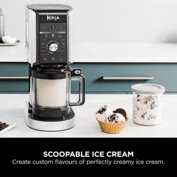 Ninja Creami Deluxe NC502CH, stroj na zmrzlinu a mrazené dezerty, čierna