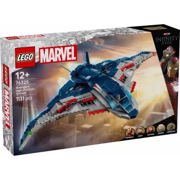 LEGO Marvel Super Heroes 76325 Avengers: Age of Ultron Quinjet, stavebnica, 1131 dielikov, 5 minifigúrok, 12+