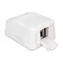 Elektrické puzdro DeLOCK 86235 biele šírka 65 mm hĺbka 47 mm výška 29 mm