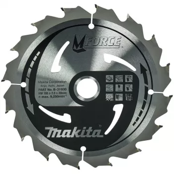 Makita M-Force kotúč na okružnú pílu na drevo, 165 mm, 16 zubov (B-31930)