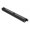 Panel na správu káblov Extralink Cable MANAGER WITH METAL COVER čierny kov 48,3 cm