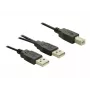 USB kábel DeLOCK USB-B/USB-A kábel 1 m čierny