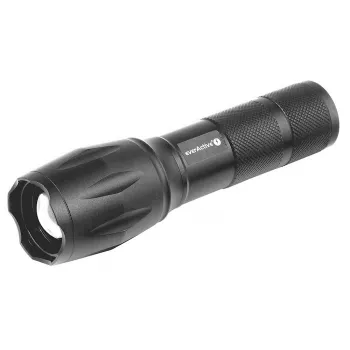 Baterka everActive FL600 — 600 lm, 10 W, hliníkové puzdro, IPX4, 130 mm, 3×AAA, červená