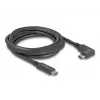 DeLOCK USB kábel USB Type-C samec na USB Type-C samec zahnutý 2 m 5 Gbit/s 4K PD 60 W