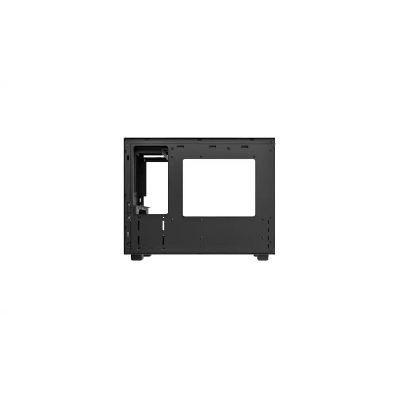 DeepCool CH160 PLUS R-CH160-BKNGM0-G kompaktná počítačová skriňa (SFF), Mini-ITX/Micro-ATX, tvrdené sklo, čierna