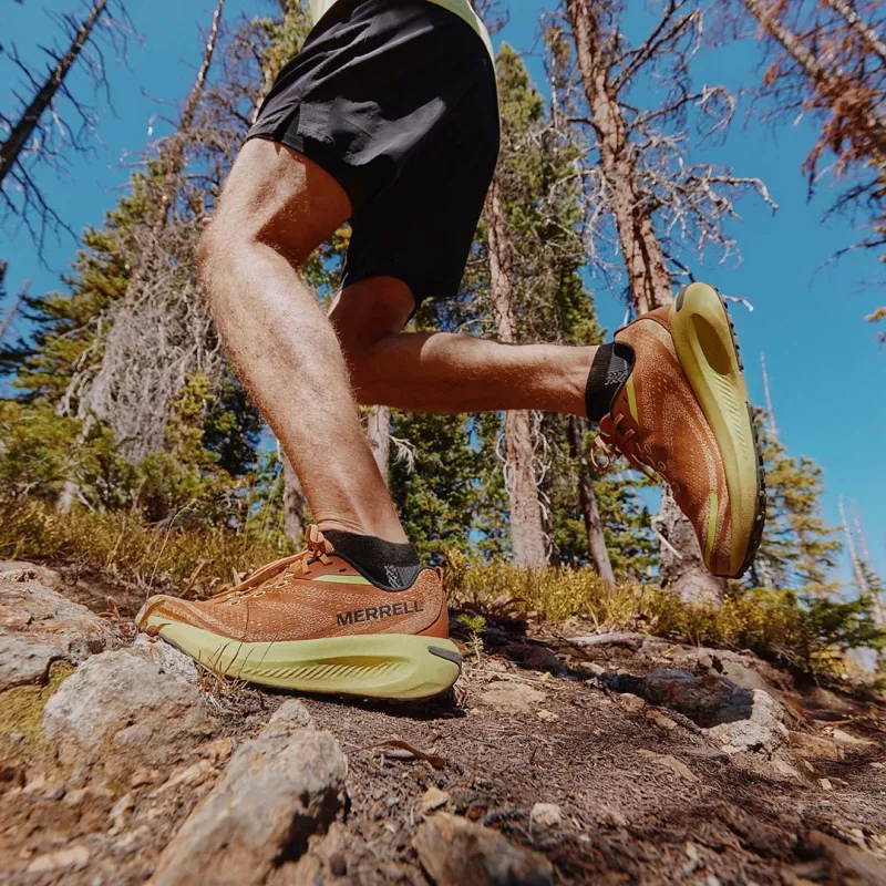 Trailrunningové topánky Merrell Morphlite - Melón/Hi-Viz