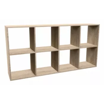 Knižnica topper MALAX 2X4 SONOMA, dub sonoma, 8 políc, 1470×300×750 mm