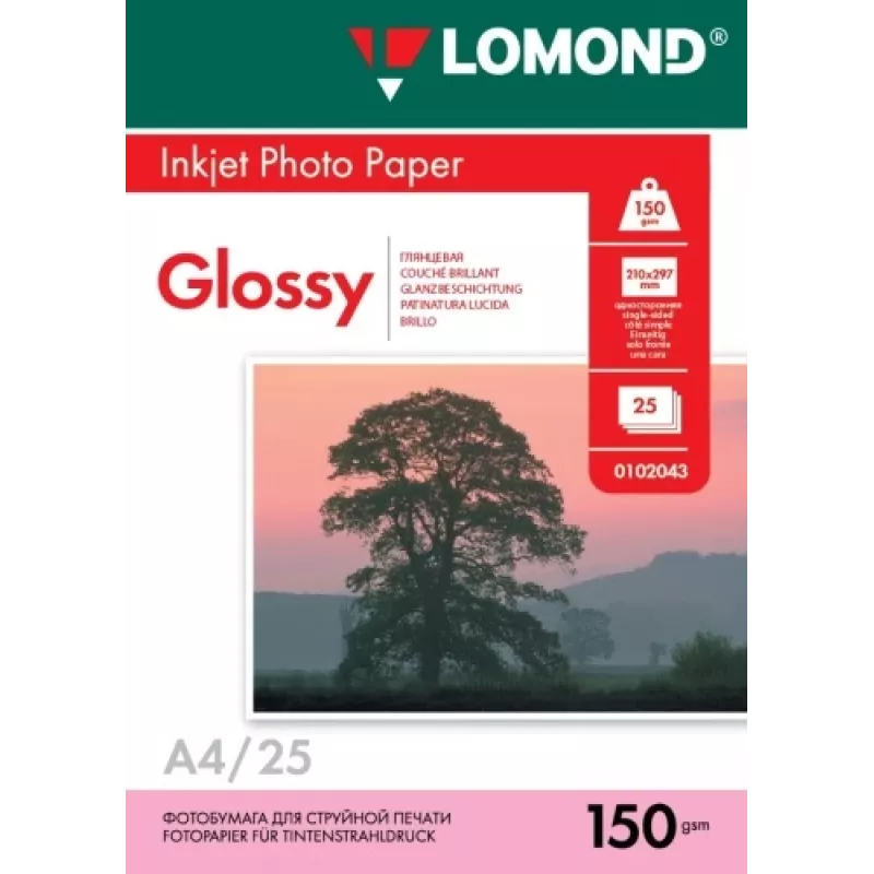 Lomond fotografický atramentový papier lesklý 150 g/m² A4, 25 listov