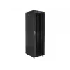Lanberg FF01-6842-12BL 19-palcová voľne stojaca serverová skriňa 42U, 600x800 mm, sklenené dvere, LCD, IP20, na zloženie, čierna