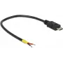 USB kábel DeLOCK 0,15 m Micro-USB B čierny