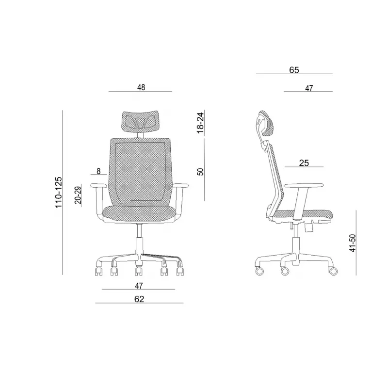 Ergonomická kancelárska stolička ESTA čierna