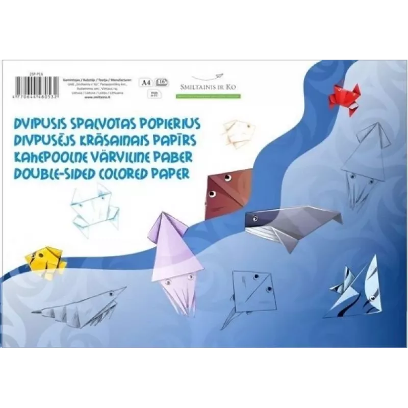 Papier SMLT color, A4, 80 g, obojstranný, lepený (16) 0708-303