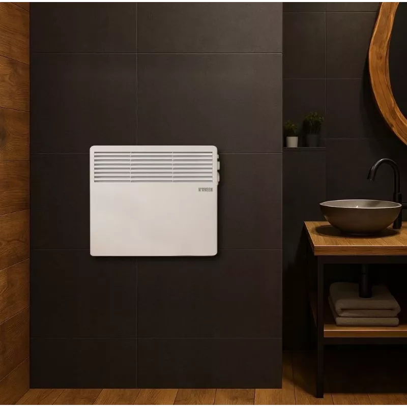 N'OVEEN 1000W elektrický prenosný nástenný konvektorový ohrievač s termostatom CH3350