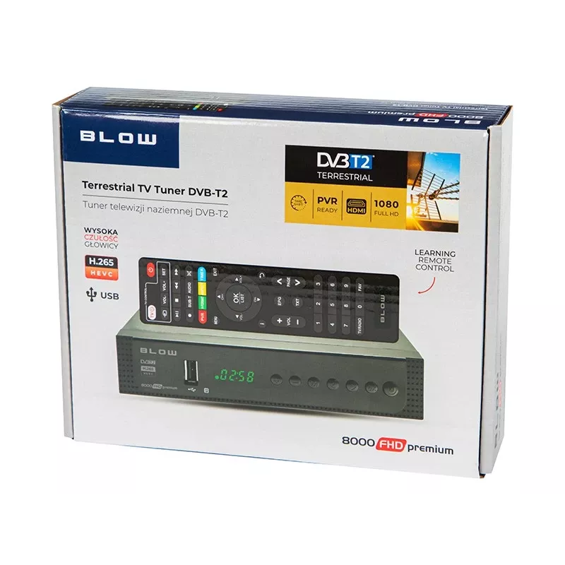77-039# Dekodér Tuner Dvb-t2 Blow 8000fhd Premium