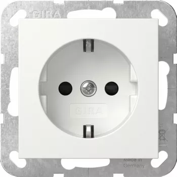 gira SCHUKO vložka zásuvky System 55 čistobiela model 445303, pre rámy System 55