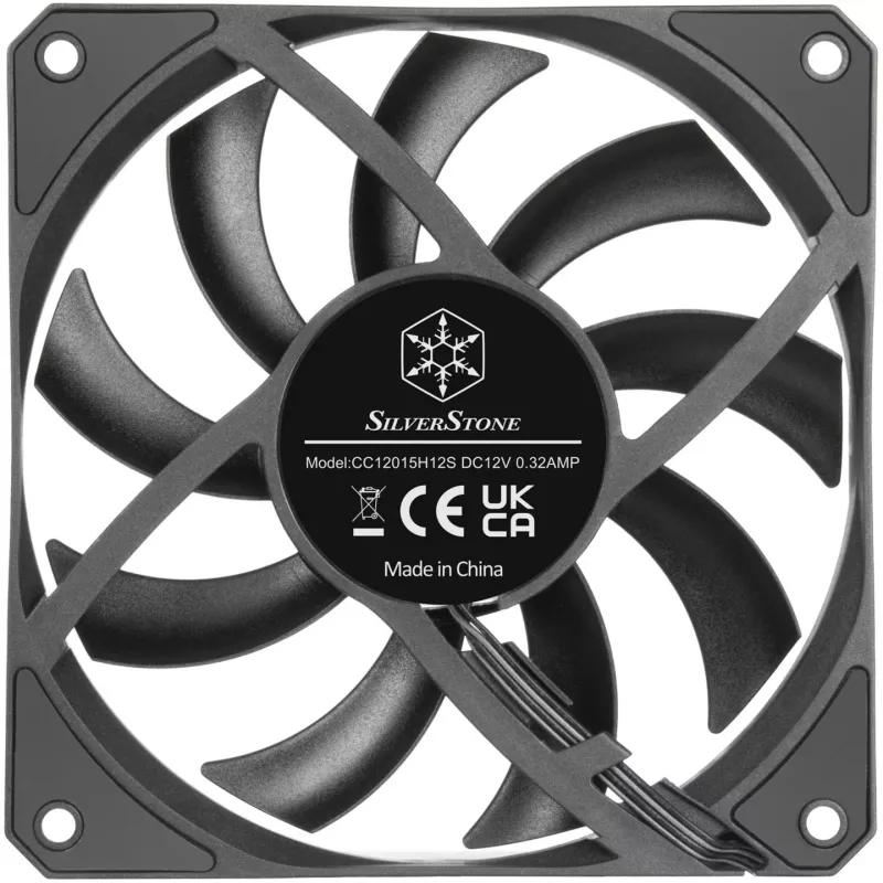 Skriňový ventilátor SILVERSTONE SST-AS120B 120 mm čierny priehľadný, 3-pin