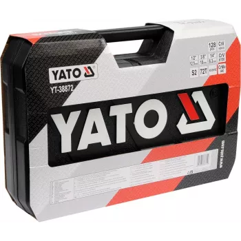 YATO SADA SKRUTKOVÝCH A NÁSTRČNÝCH KĽÚČOV 1/4, 3/8, 1/2 128-dielna 38872