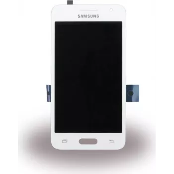 Sklo displeja a dotyková jednotka biela Sam G355H Galaxy Core 2 (GH97-16070A)