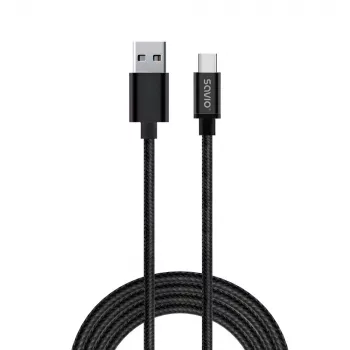 Savio CL-129 USB kábel 2 m USB 2.0 USB A USB C čierny