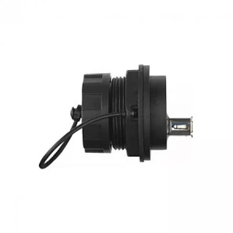 Alcasa IC04-U304 - USB A - čierna - samica - rovná - polybutyléntereftalát (PBT) - polyvinylchlorid (PVC) - IP65 - IP67 (IC04-U304)
